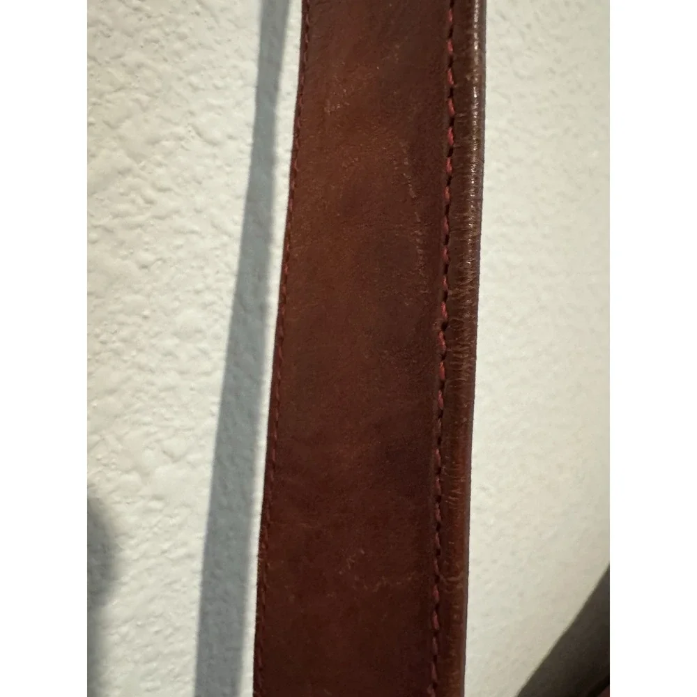 Vintage Marino Orlandi Italian Cognac Leather Large Shoulder Bag